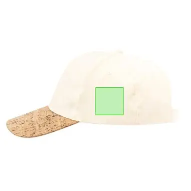 Gorra 5 paneles algodón orgánico visera corcho natural