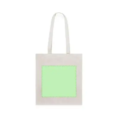 Bolsa algodón 140g/m2 fuelle asas largas cosida 6 kg