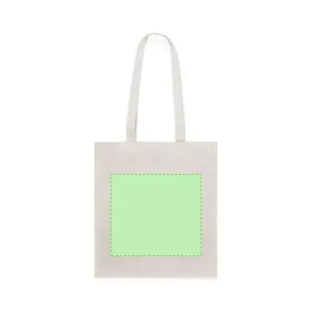 Bolsa algodón 140g/m2 fuelle asas largas cosida 6 kg