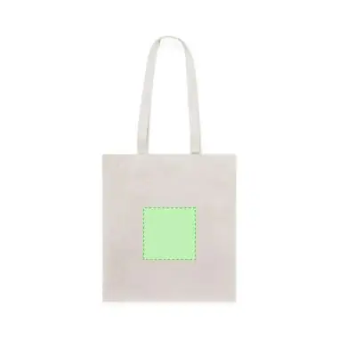 Bolsa algodón 140g/m2 fuelle asas largas cosida 6 kg
