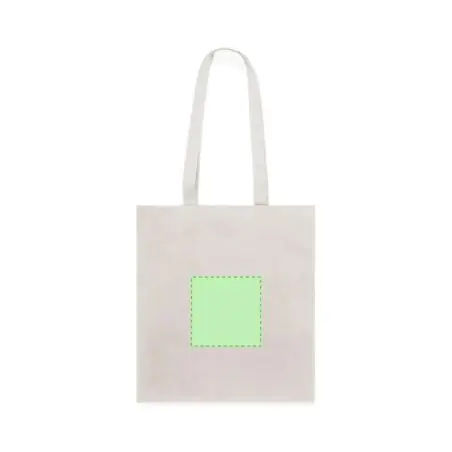 Bolsa algodón 140g/m2 fuelle asas largas cosida 6 kg