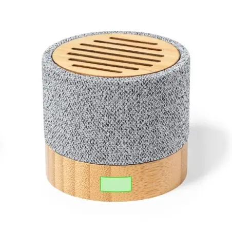 Altavoz Bluetooth bambú RPET 3W Tipo C 300 mAh caja kraft