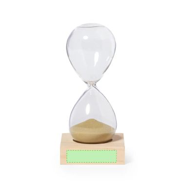 Reloj arena borosilicato 5 min base pino