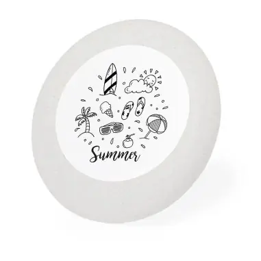 Frisbee caña trigo coloreable 6 ceras papel reciclado