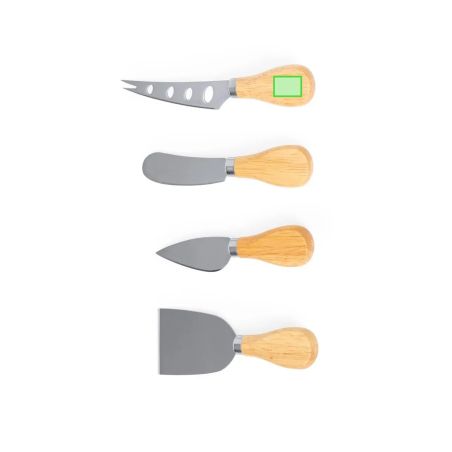 Set de quesos con 4 utensilios y estuche reciclado