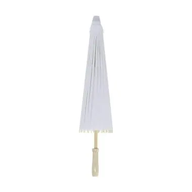 Sombrilla madera tela papel 58 cm varillas madera manual
