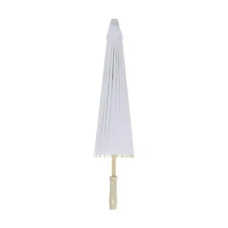 Sombrilla madera tela papel 58 cm varillas madera manual