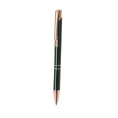 Bolígrafo aluminio reciclado pulsador rose gold tinta azul