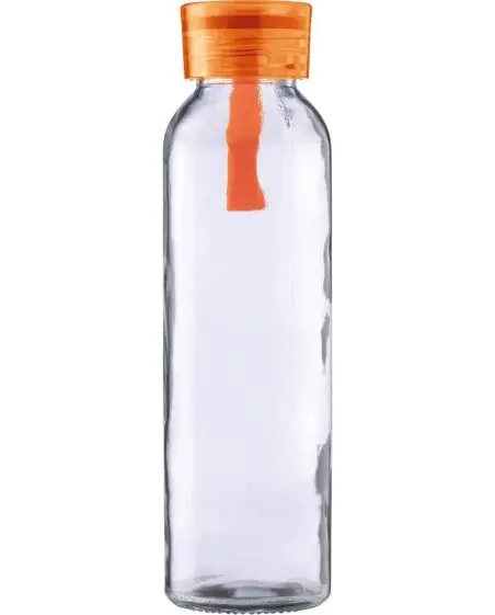 Botella cristal 500 ml con correa de silicona