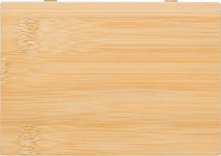 Set manicura 4 piezas caja bambú imantada FSC cortaúñas