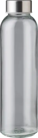 Botella cristal 500 ml con tapón de acero reciclado