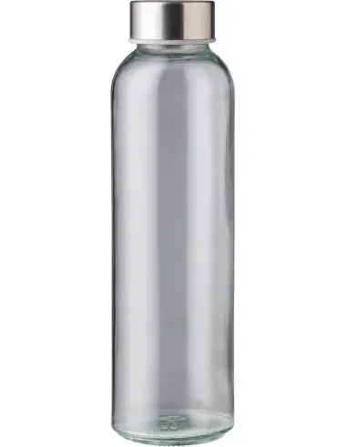 Botella cristal 500 ml con tapón de acero reciclado