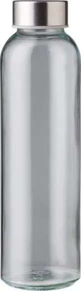 Botella cristal 500 ml con tapón de acero reciclado