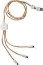 Set cables corcho 120 cm USB-A C Lightning micro-USB trigo - Imagen 6