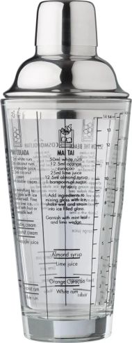 Coctelera de cristal 400 ml con recetas