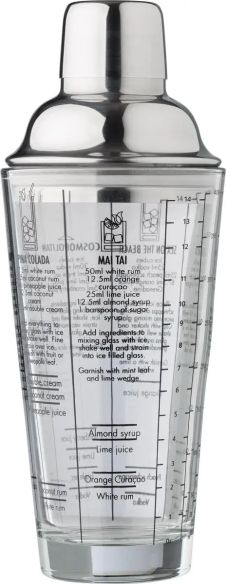Coctelera de cristal 400 ml con recetas