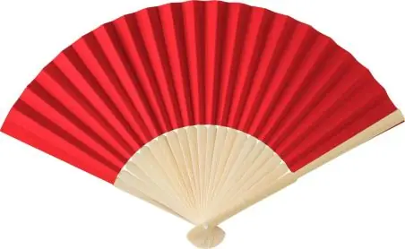 Abanico de bambú y papel para verano