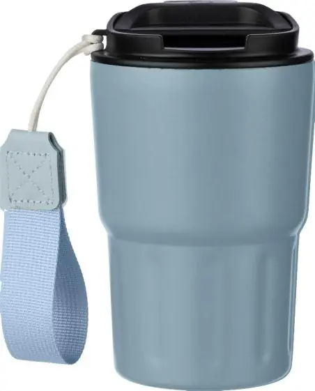 Vaso termo inox doble pared 320 ml tapa PP asa caja