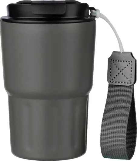 Vaso termo inox doble pared 320 ml tapa PP asa caja