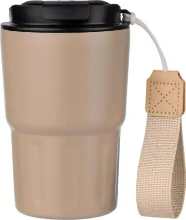 Vaso termo inox doble pared 320 ml tapa PP asa caja