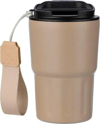Vaso termo inox doble pared 320 ml tapa PP asa caja