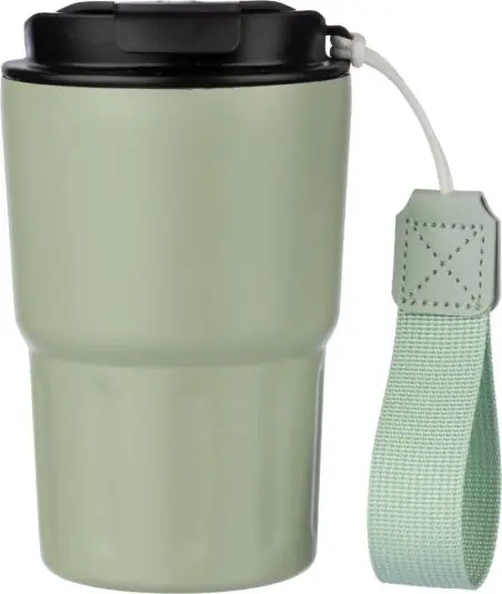 Vaso termo inox doble pared 320 ml tapa PP asa caja