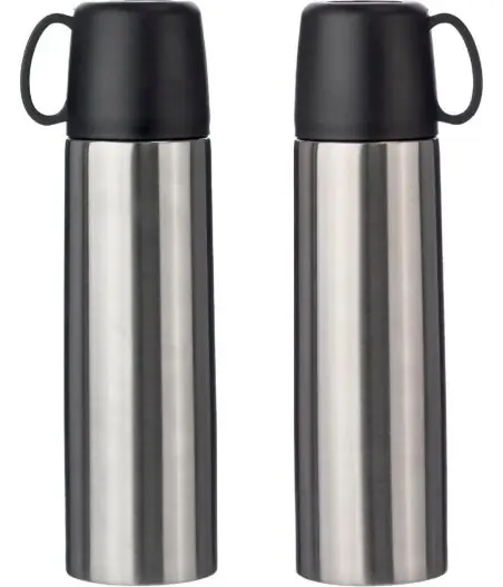 Termo inox 500 ml doble pared taza tapa 130 ml caja