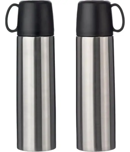 Termo inox 500 ml doble pared taza tapa 130 ml caja