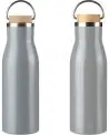 Botella acero reciclado 500 ml con asa y bambú - Imagen 31