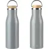 Botella acero reciclado 500 ml con asa y bambú - Imagen 35