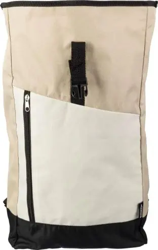 Mochila rolltop RPET 600D con doble cremallera