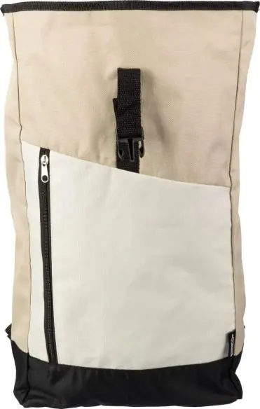 Mochila rolltop RPET 600D con doble cremallera