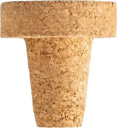 Tapón de corcho para botellas abiertas