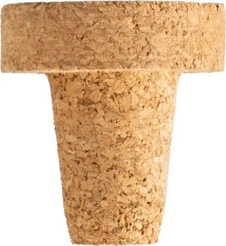 Tapón de corcho para botellas abiertas