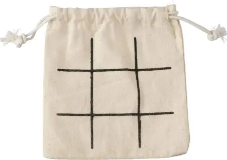 3 en raya de madera natural con bolsa algodón