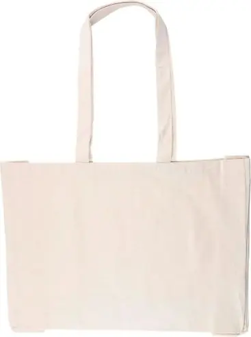 Bolsa de algodón 220 g/m² con fuelle 10 cm
