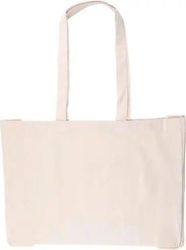 Bolsa de algodón 220 g/m² con fuelle 10 cm