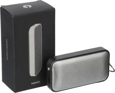 Altavoz Nano aluminio gamuza vegana TWS