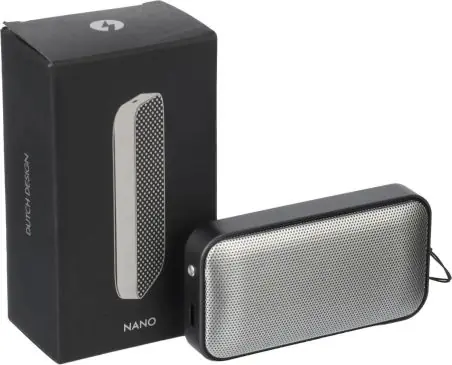 Altavoz Nano aluminio gamuza vegana TWS