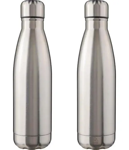 Botella acero reciclado 650 ml con grabado