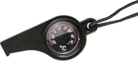 Silbato PP 90 dB con brújula y termómetro
