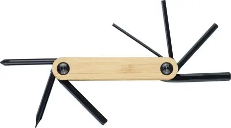Set herramientas acero carbono bambú