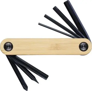 Set herramientas acero carbono bambú