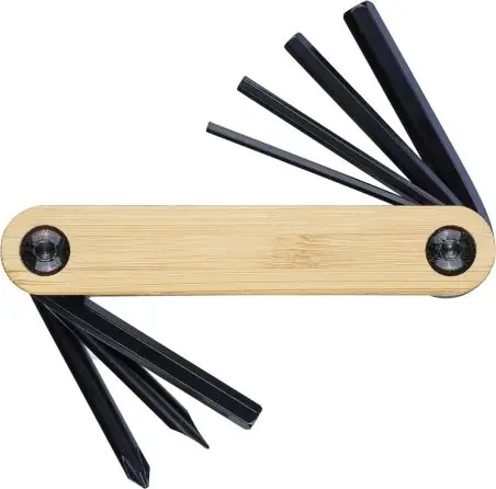 Set herramientas acero carbono bambú