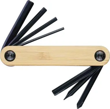 Set herramientas acero carbono bambú