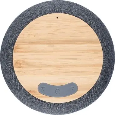 Altavoz bambú ABS reciclado 5W carga inalámbrica