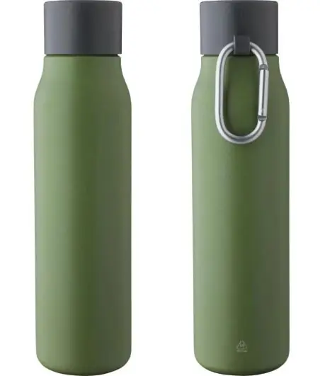 Botella termo de acero inox reciclado 600 ml 6h/9h