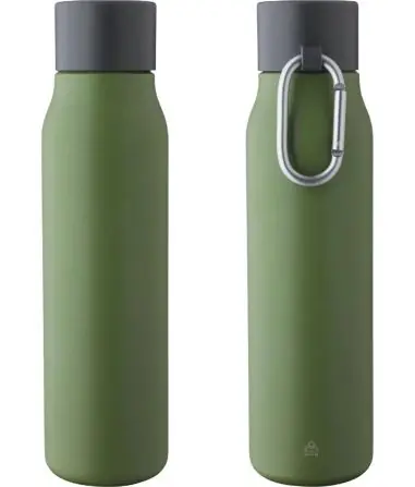 Botella termo de acero inox reciclado 600 ml 6h/9h