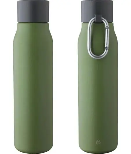 Botella termo de acero inox reciclado 600 ml 6h/9h