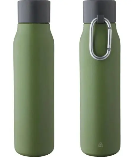 Botella termo de acero inox reciclado 600 ml 6h/9h